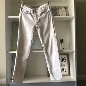 White toothpick jeans from J. Crew. Size 28.